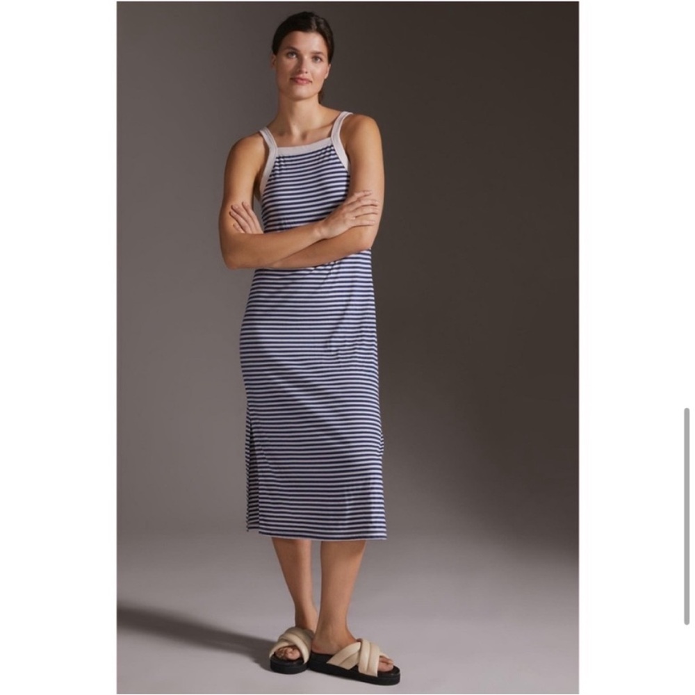 Anthropology T. La Striped Knit Maxi Dress